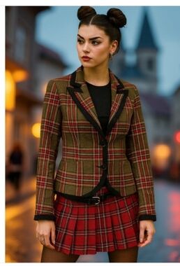 L.A.M.B BY GWEN STEFANI PLAID WOOL BLAZER- FALL 2006 SHOWROOM COLLECTION....